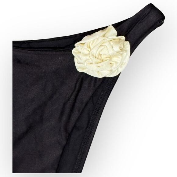 L Space Leilani Rose Appliqué High Cut Bikini Bottoms Size XS - Picture 8 of 12